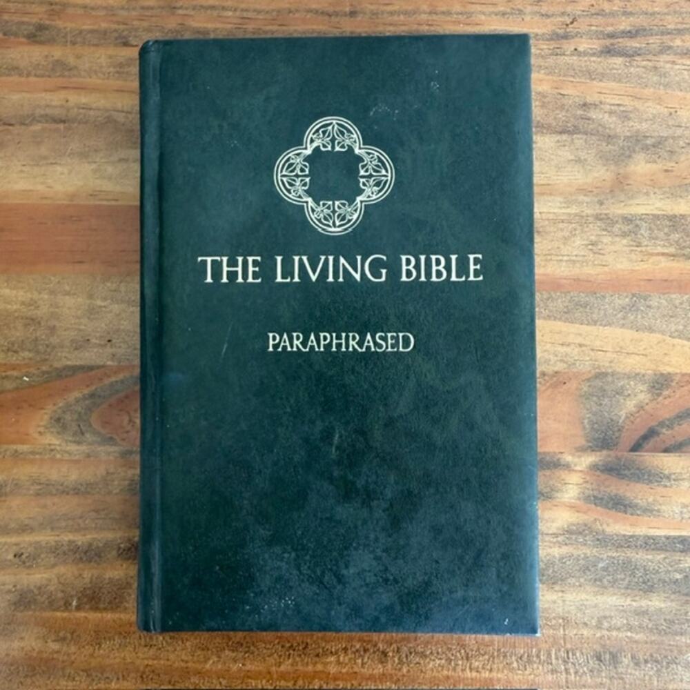 The Living Bible Paraphrased - Green Padded - Tyndale House 1971